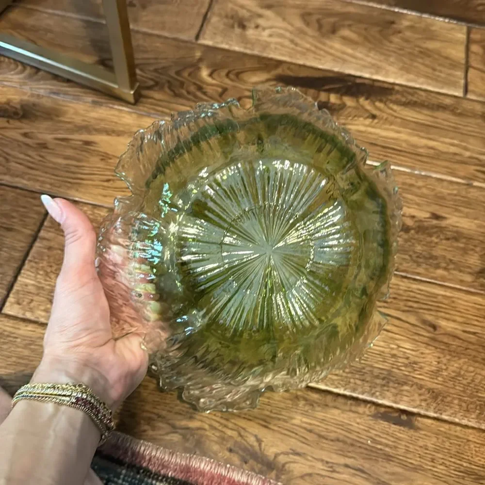 Glass cabbage small salad bowl